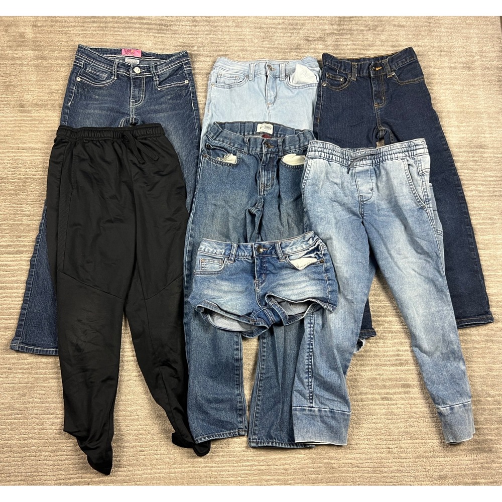Lot of 7 Girls Sz 8 Clothing Denizen The Childrens Place Kids Mixed Pants Bundle